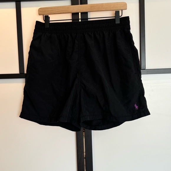 Polo Ralph Lauren Other - POLO RALPH LAUREN VINTAGE 90s Y2K SWIMMING TRUNKS SHORTS BLACK PURPLE.Men medium